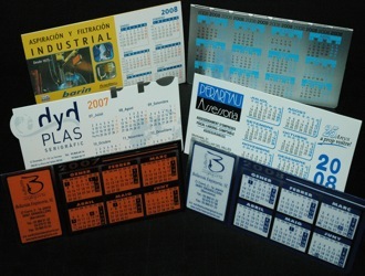 calendarios plástico