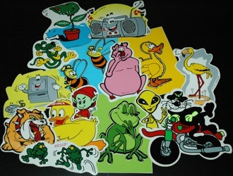adhesivos en serigrafia infantiles